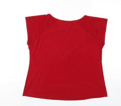 Womens UK Size 18 Saloos Red Basic T-Shirt
