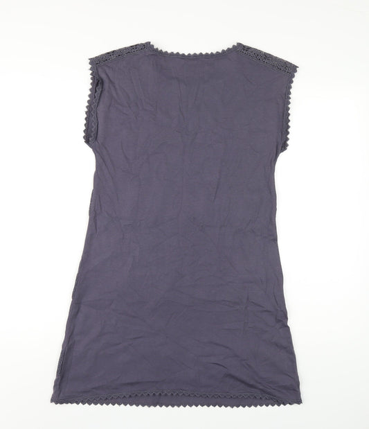River Island Womens Blue Cotton A-Line Size 10 Round Neck Pullover