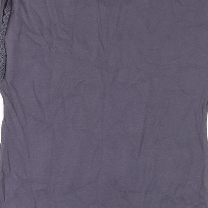 River Island Womens Blue Cotton A-Line Size 10 Round Neck Pullover