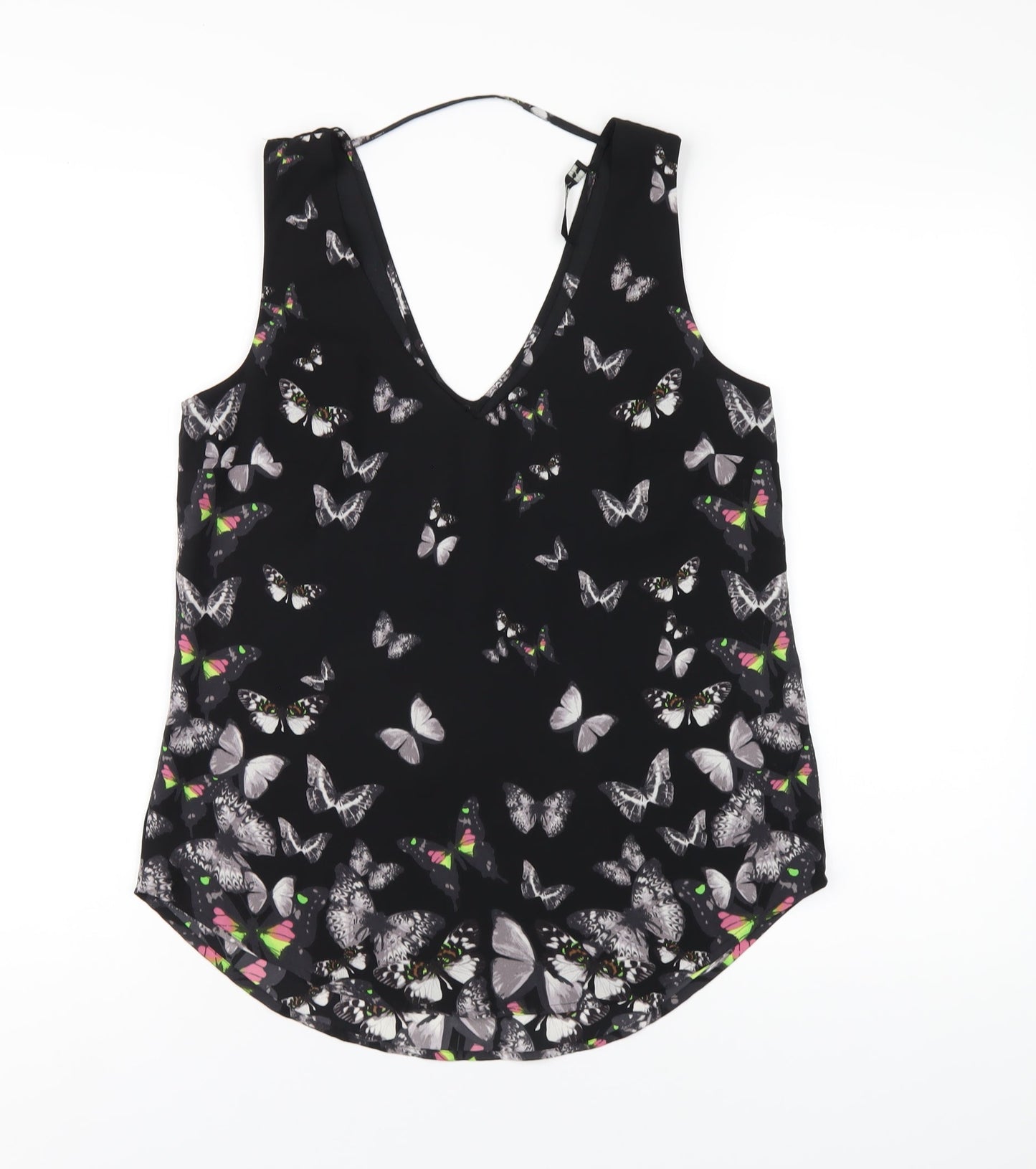 Womens UK Size 10 Oasis Black Basic Tank