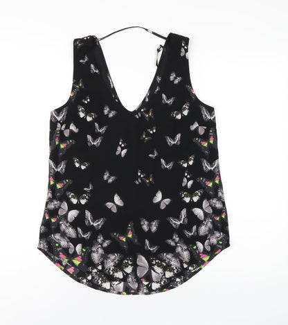 Womens UK Size 10 Oasis Black Basic Tank