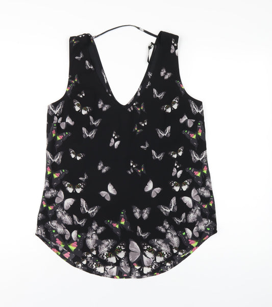 Womens UK Size 10 Oasis Black Basic Tank
