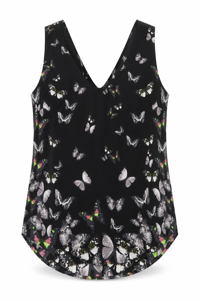Womens UK Size 10 Oasis Black Basic Tank