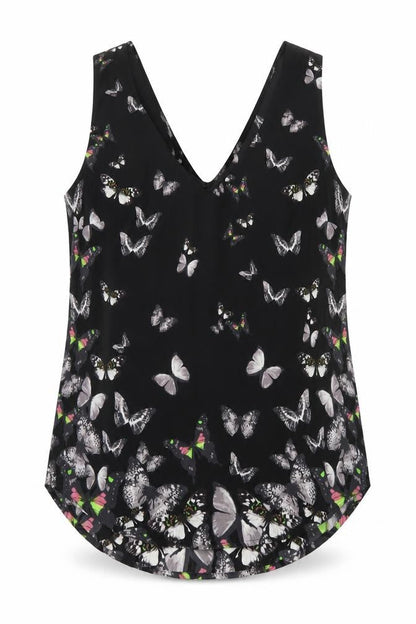 Womens UK Size 10 Oasis Black Basic Tank