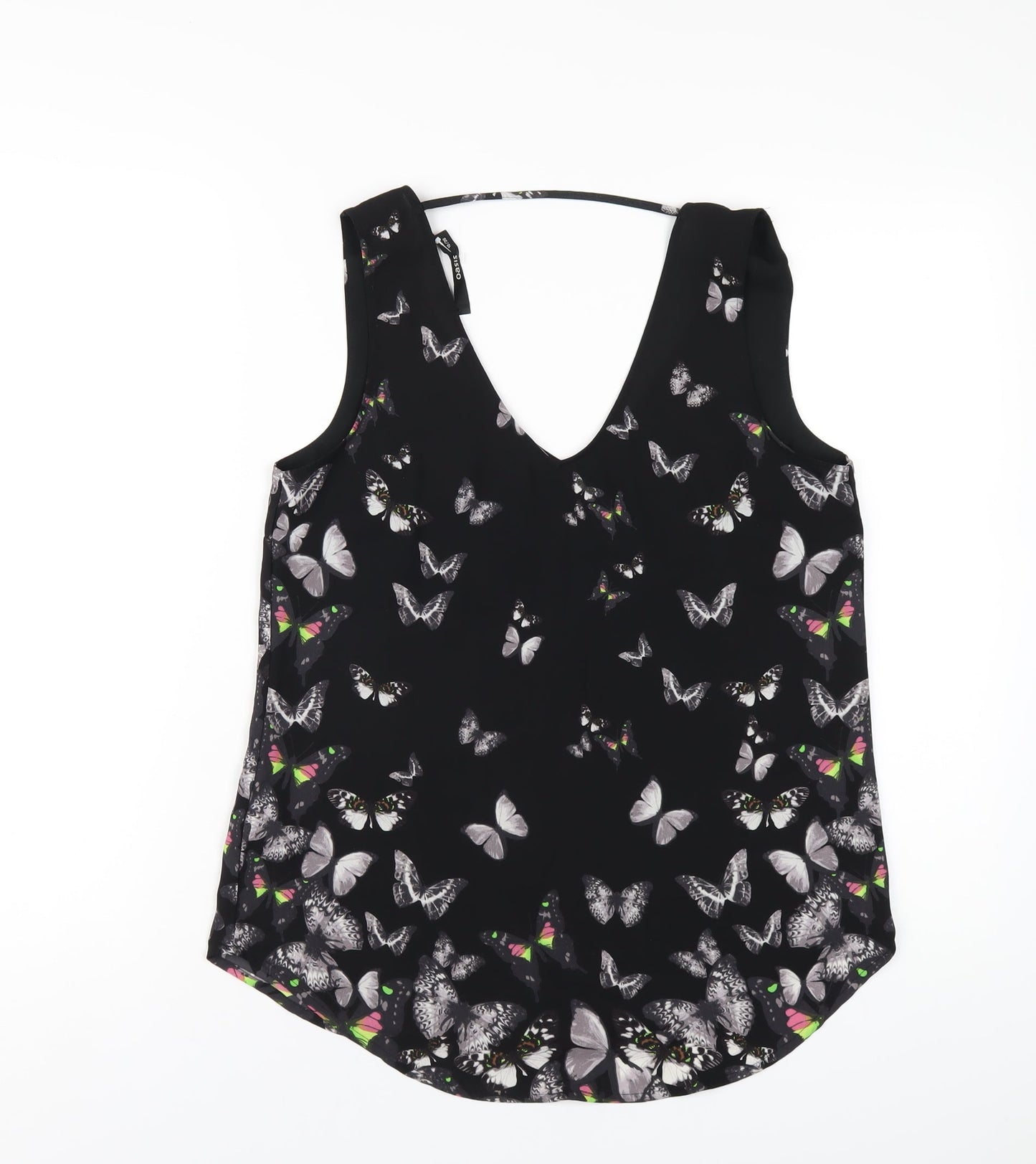 Womens UK Size 10 Oasis Black Basic Tank