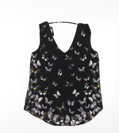 Womens UK Size 10 Oasis Black Basic Tank