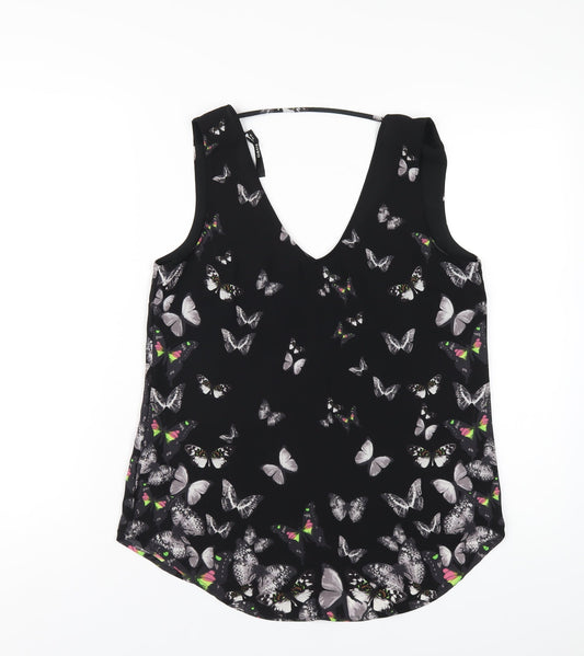 Womens UK Size 10 Oasis Black Basic Tank