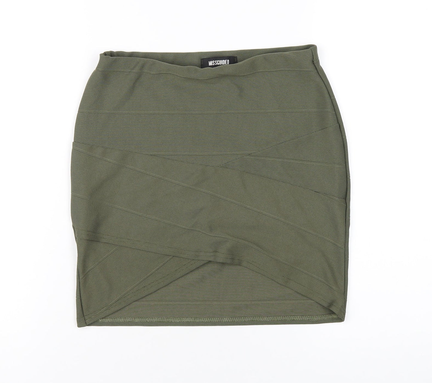Missguided Womens Green Polyester Mini Skirt Size 10