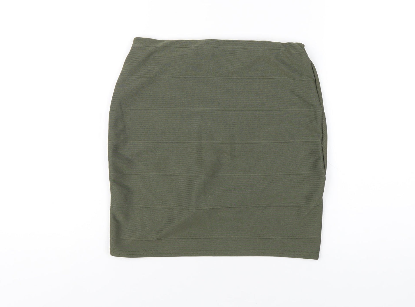 Missguided Womens Green Polyester Mini Skirt Size 10