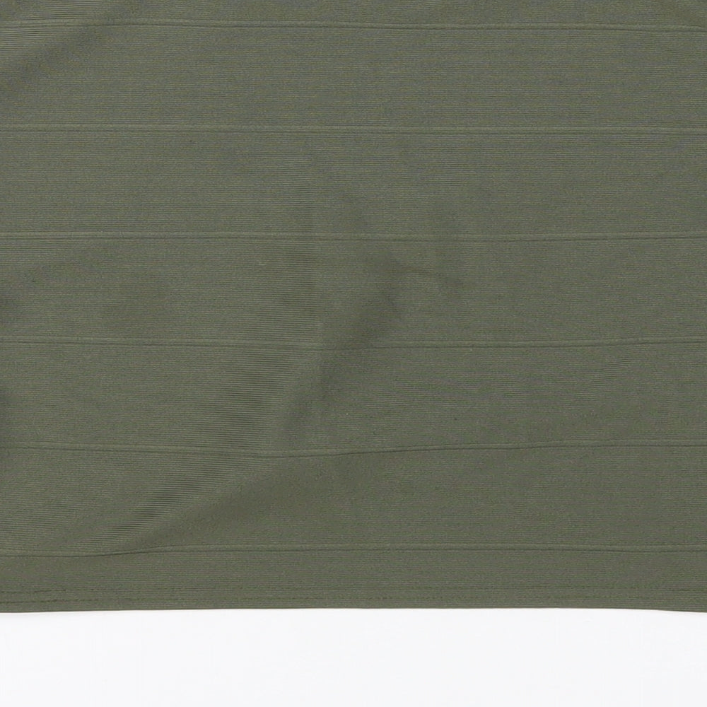 Missguided Womens Green Polyester Mini Skirt Size 10