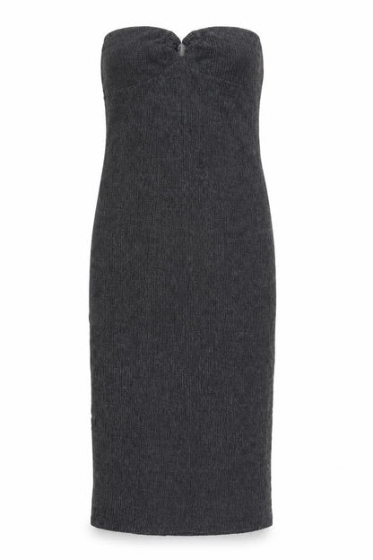 Topshop Womens Grey Polyester Bodycon Size 10 Sweetheart Pullover