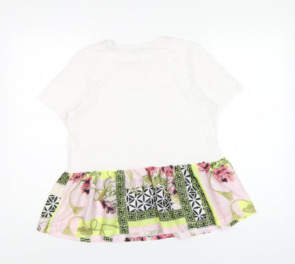 Womens UK Size 10 River Island White Basic T-Shirt