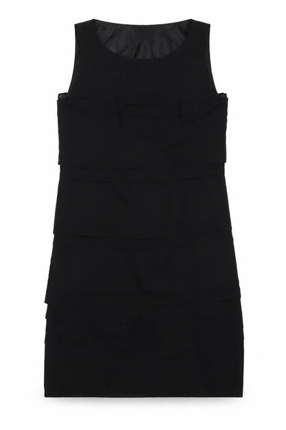 Debenhams Womens Black Polyester A-Line Size 12 Round Neck Zip