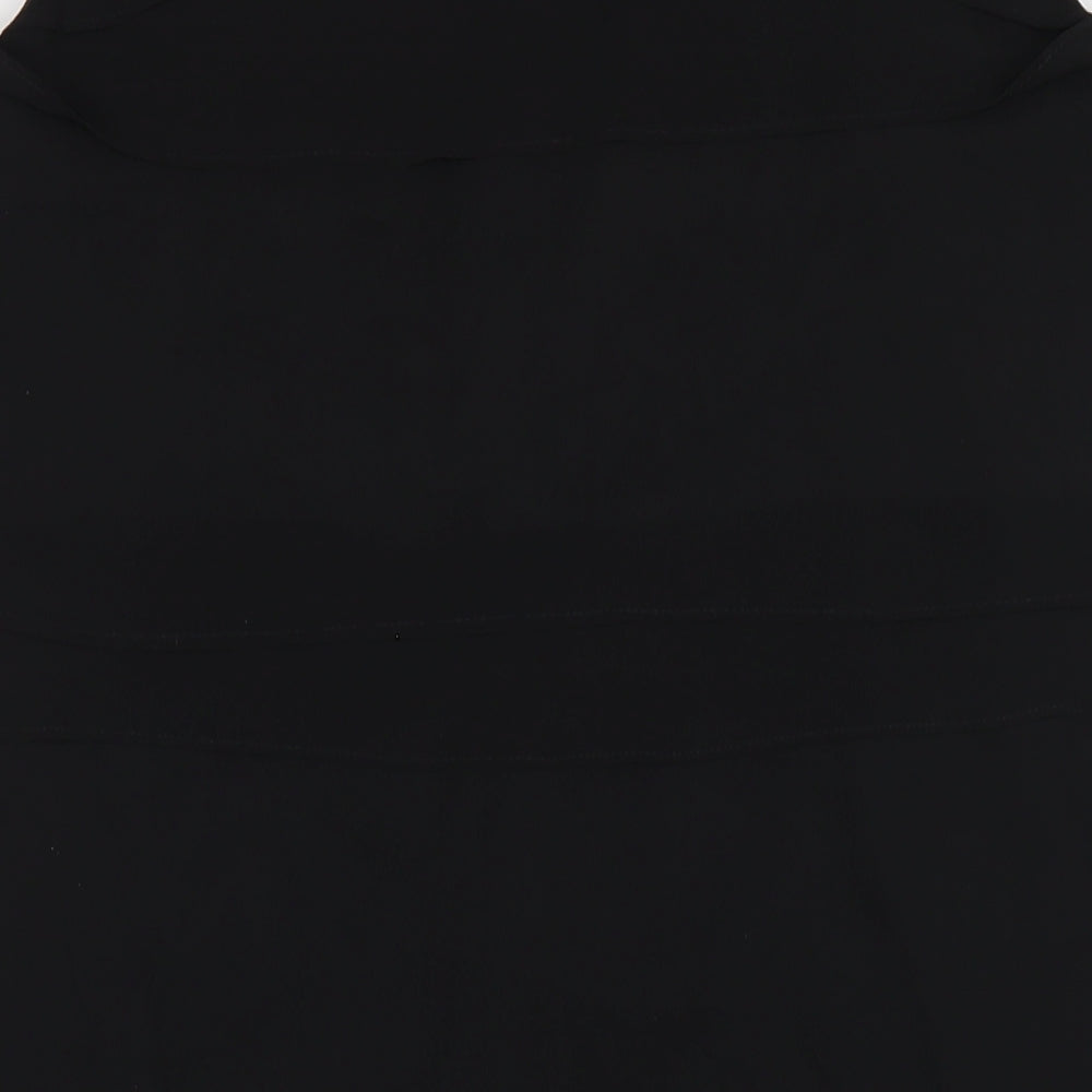 Debenhams Womens Black Polyester A-Line Size 12 Round Neck Zip