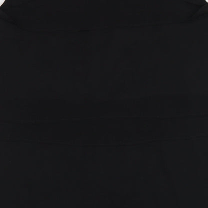 Debenhams Womens Black Polyester A-Line Size 12 Round Neck Zip