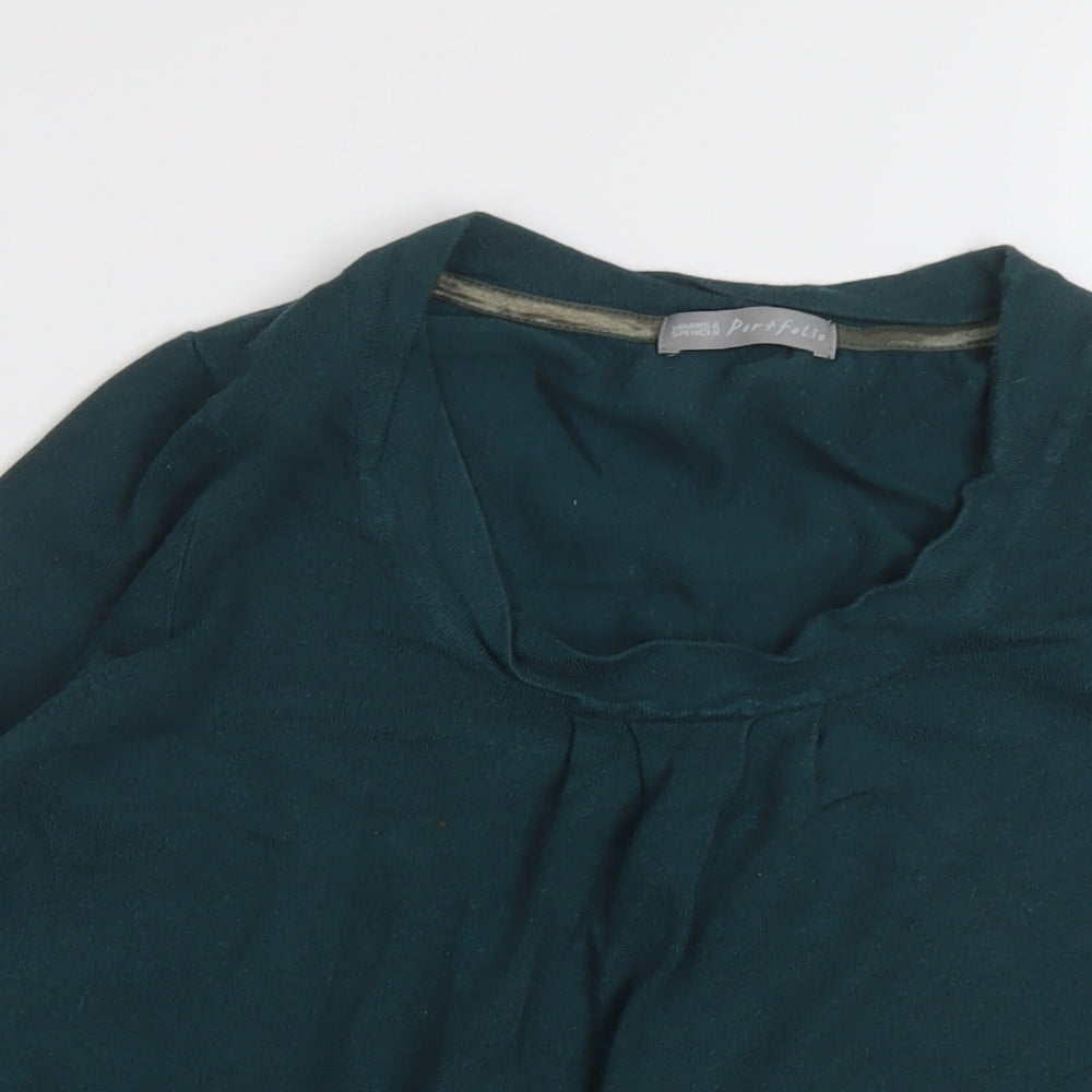 Womens UK Size 14 Marks and Spencer Green Pullover Jumper