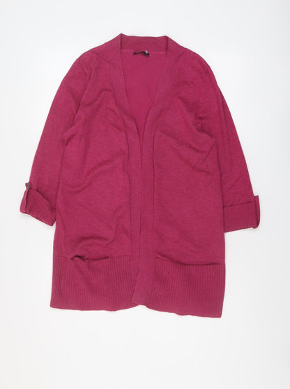 Womens UK Size 12 M&Co Purple Cardigan Jumper