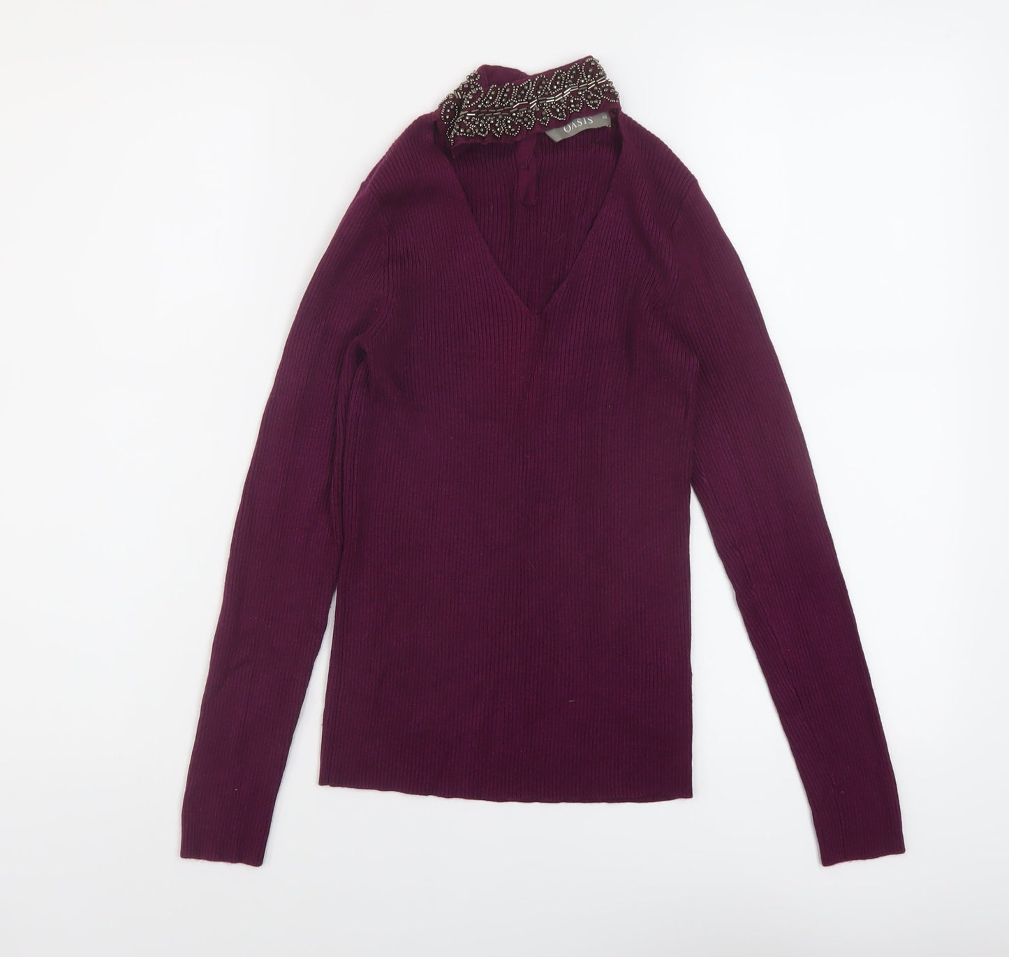 Womens UK Size XS Oasis Purple Pullover Jumper