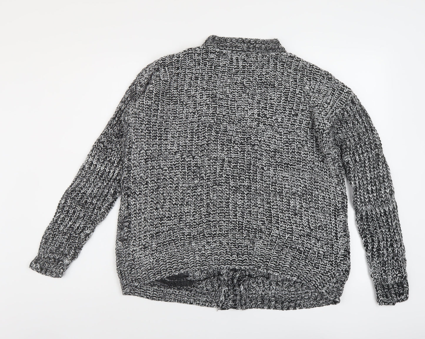 Womens UK Size M FOREVER 21 Black Cardigan Jumper