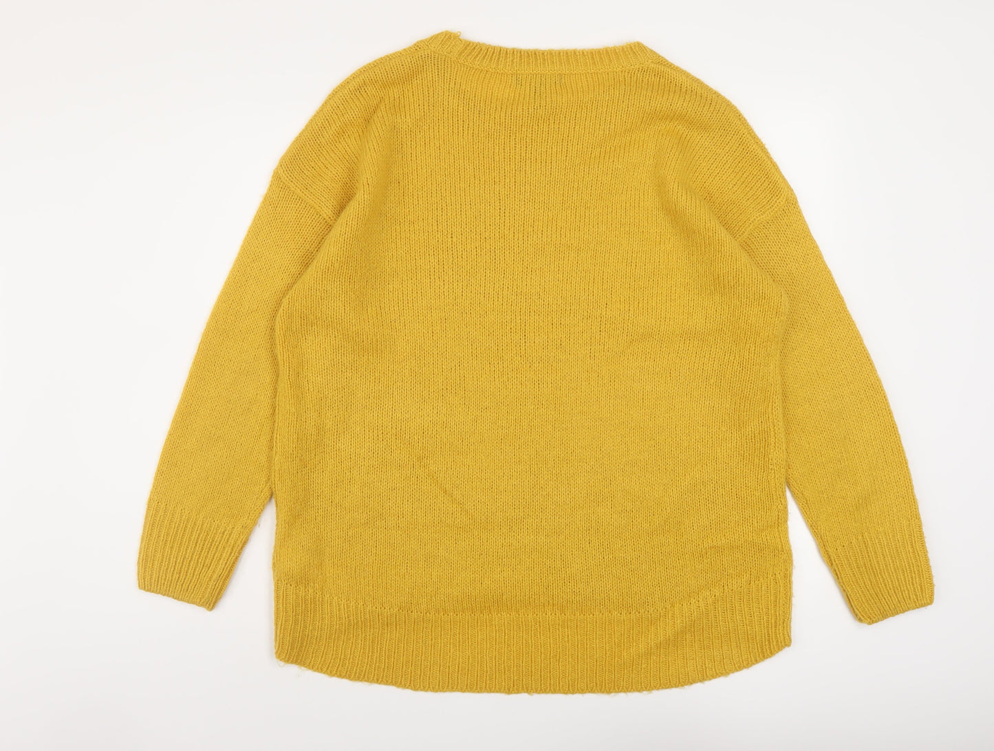 Womens UK Size L New Look Yellow Pullover Jumper