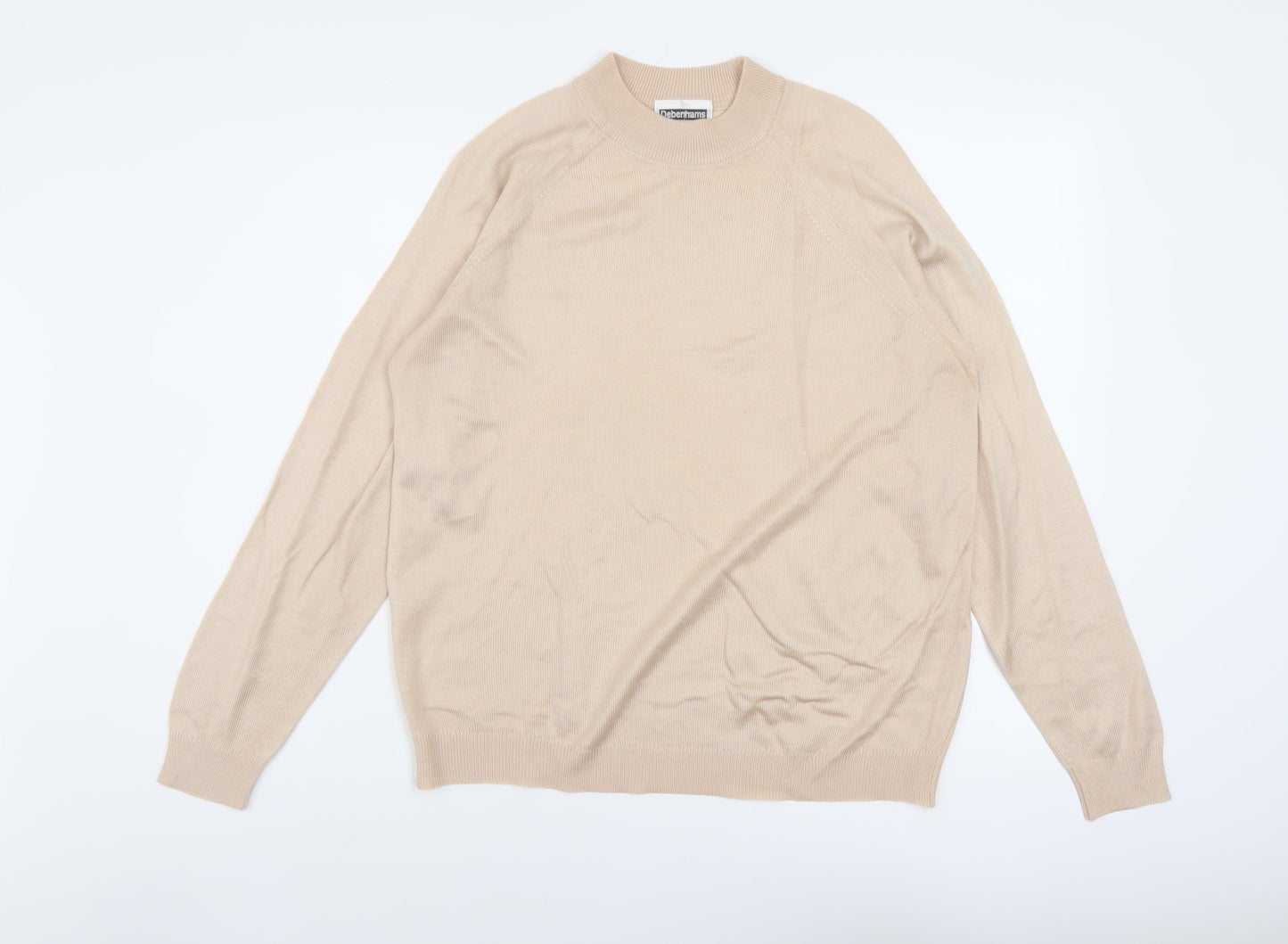 Womens UK Size 10 Debenhams Beige Pullover Jumper
