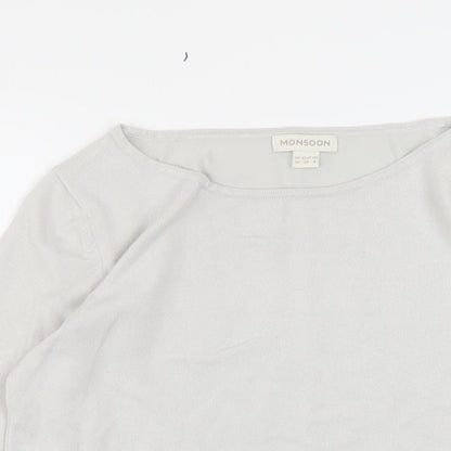 Womens UK Size 10 Monsoon Grey Pullover Jumper