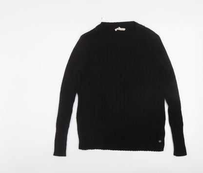 Esprit Womens Black Round Neck Polyamide Pullover Jumper Size M