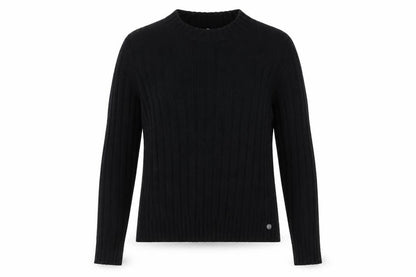 ESPRIT Womens Black Round Neck Polyamide Pullover Jumper Size M