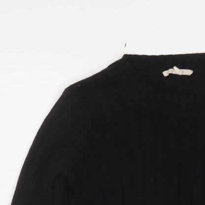 Esprit Womens Black Round Neck Polyamide Pullover Jumper Size M