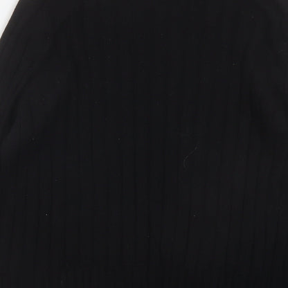 Esprit Womens Black Round Neck Polyamide Pullover Jumper Size M
