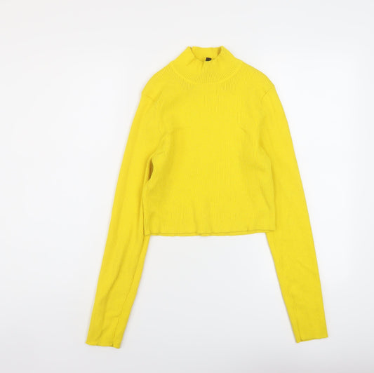 Womens UK Size M H&M Yellow Pullover Jumper