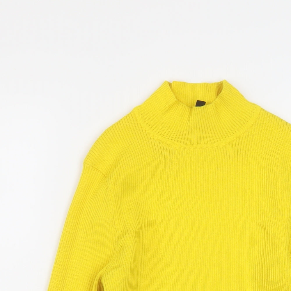 Womens UK Size M H&M Yellow Pullover Jumper
