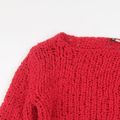 Womens UK Size L H&M Pink Pullover Jumper