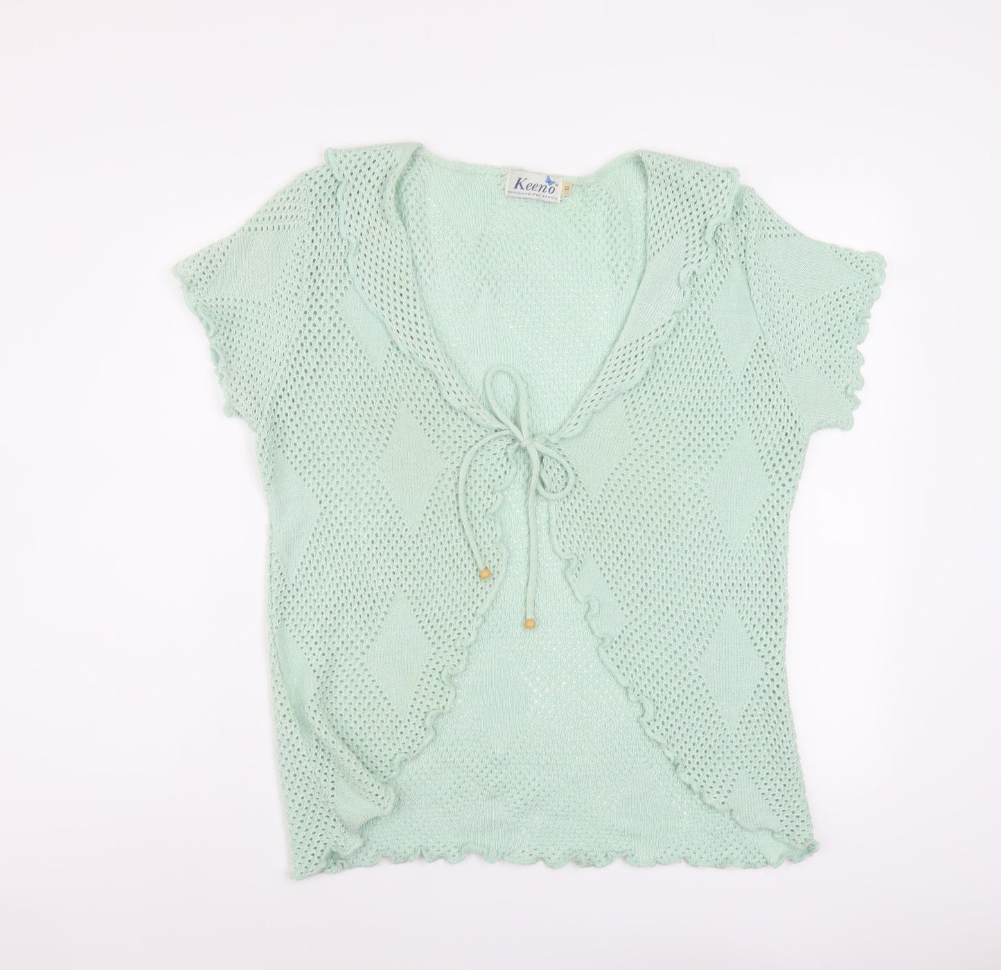 Womens UK Size XL Keeno Green Shrug Jumper