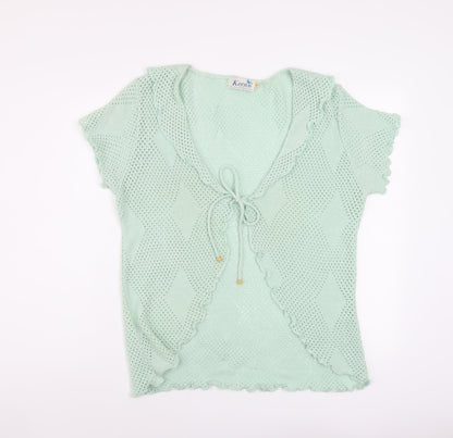 Womens UK Size XL Keeno Green Shrug Jumper