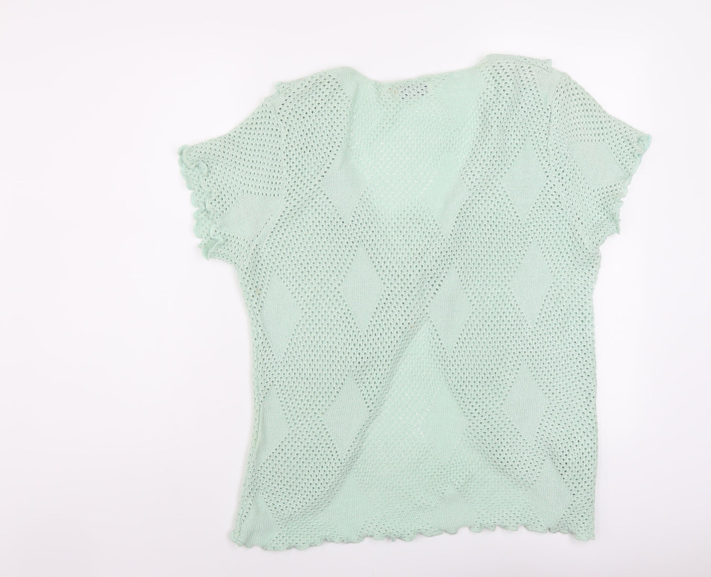 Womens UK Size XL Keeno Green Shrug Jumper
