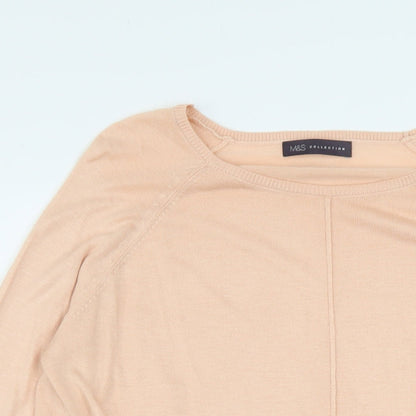 Womens UK Size M Marks and Spencer Pink Pullover Jumper