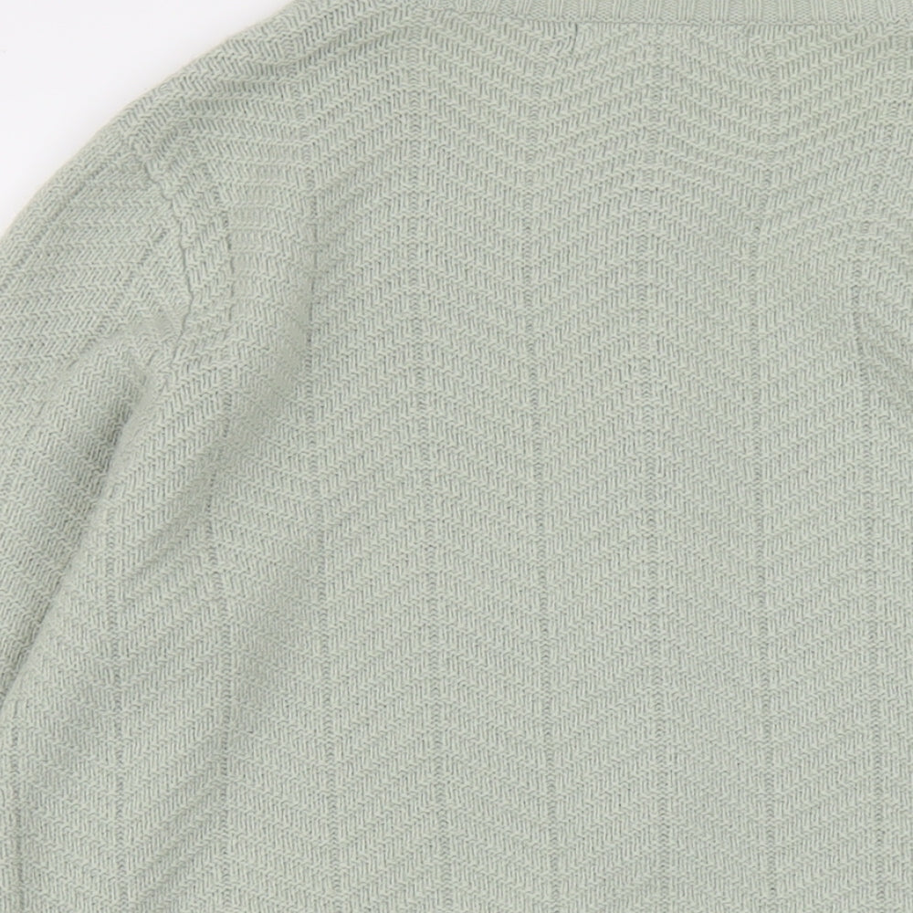 EWM Womens Green Round Neck Acrylic Full Zip Jumper Size 18