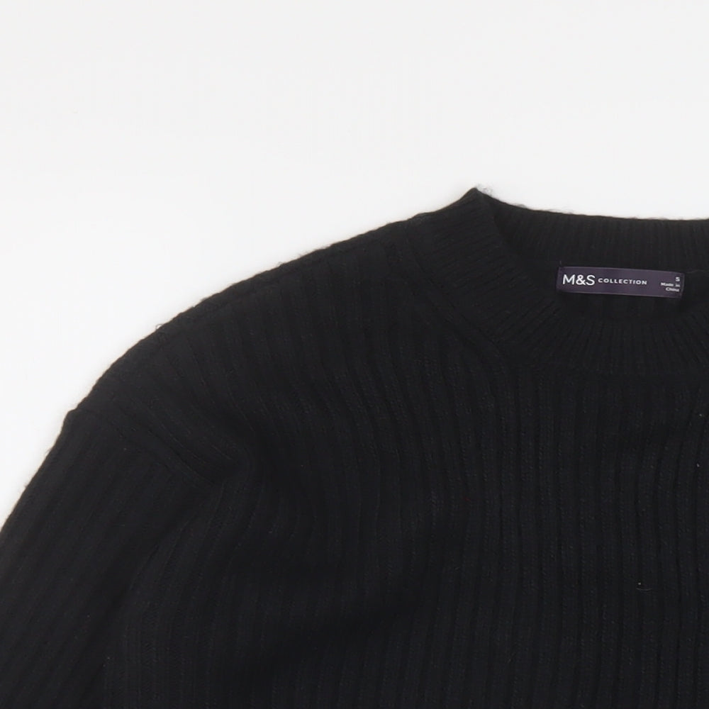 Womens UK Size S Marks and Spencer Black Pullover Jumper