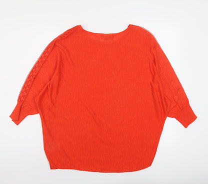 Womens UK Size M Phase Eight Red Pullover Jumper