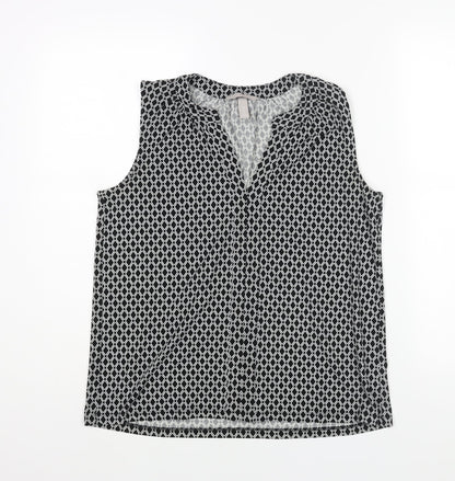 Womens UK Size S H&M Black Camisole Blouse