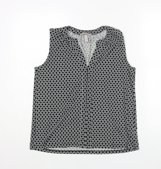 Womens UK Size S H&M Black Camisole Blouse