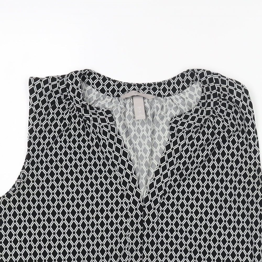 Womens UK Size S H&M Black Camisole Blouse
