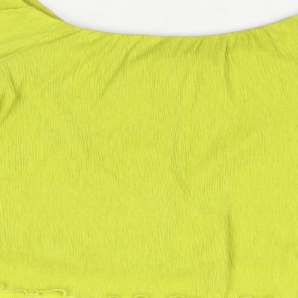 Womens UK Size 12 NEXT Green Basic Blouse