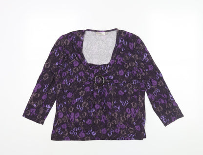 Womens UK Size M CC Purple Basic Blouse
