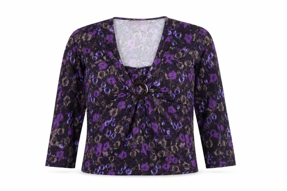 Womens UK Size M CC Purple Basic Blouse
