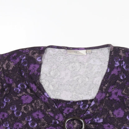 Womens UK Size M CC Purple Basic Blouse