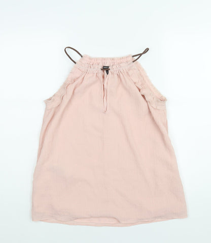 Womens UK Size S Mango Pink Camisole Blouse