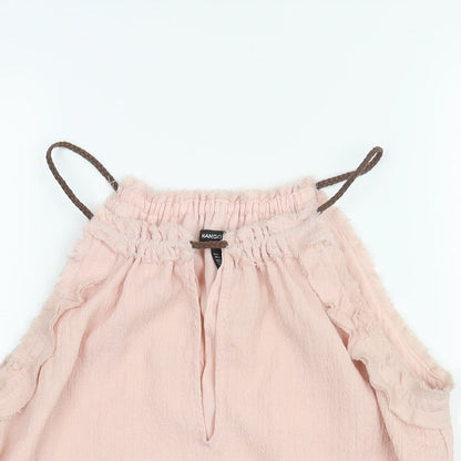 Womens UK Size S Mango Pink Camisole Blouse