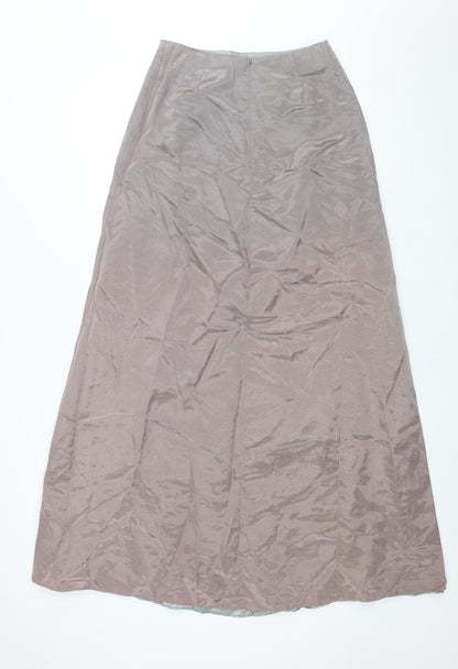 Watters & Watters Womens Grey Polyester Maxi Skirt Size 28 in Zip